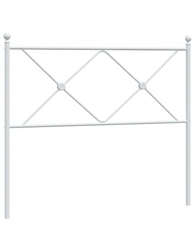 Testiera in Metallo Bianco 100 cm