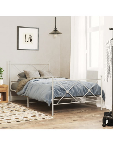 Testiera in Metallo Bianco 100 cm