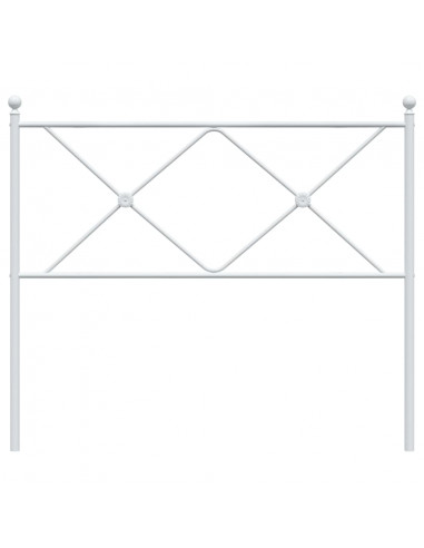 Testiera in Metallo Bianco 100 cm