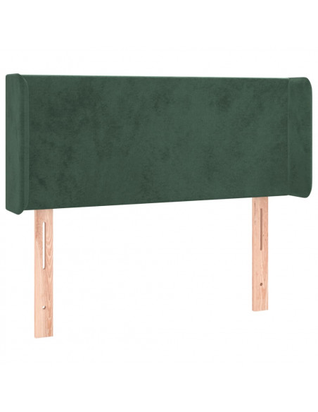 Testiera ad Orecchio Verde Scuro 83x16x78/88 cm in Velluto