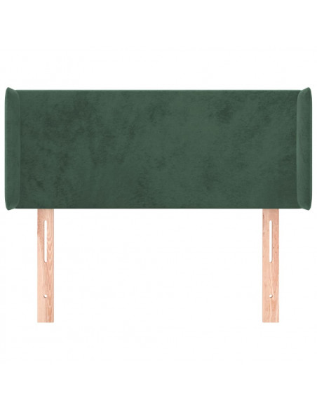 Testiera ad Orecchio Verde Scuro 83x16x78/88 cm in Velluto