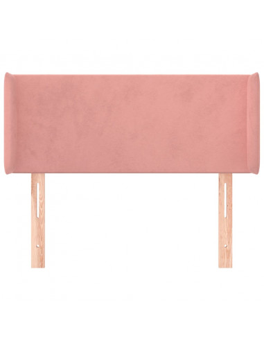 Testiera ad Orecchio Rosa 103x16x78/88 cm in Velluto