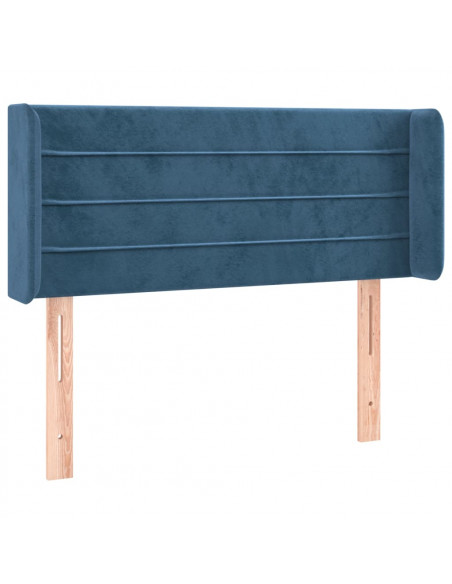 Testiera ad Orecchio Blu Scuro 83x16x78/88 cm in Velluto