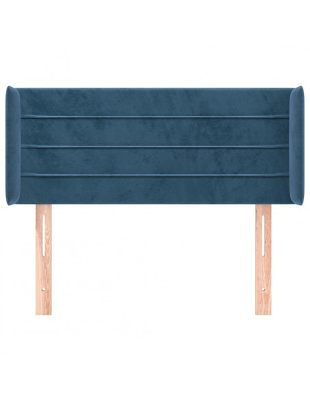 Testiera ad Orecchio Blu Scuro 103x16x78/88 cm in Velluto