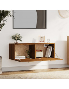 Mobile Pensile Rovere Marrone 100x36,5x35 cm Legno Multistrato 2