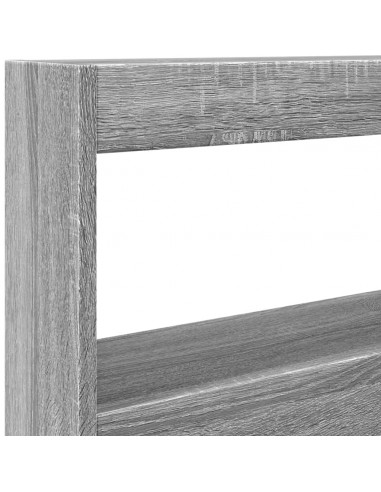 Testiera con Contenitore a LED Grigio Sonoma 100x17x102 cm