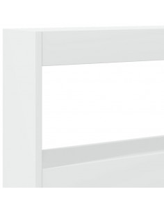 Testiera con Contenitore a LED Bianca 200x17x102 cm 2