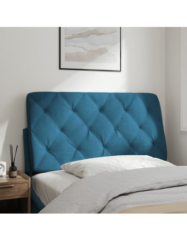 Cuscino Testiera Blu 100 cm in Velluto