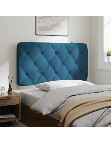 Cuscino Testiera Blu 100 cm in Velluto