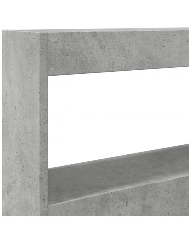 Testiera con Contenitore a LED Grigio Cemento 100x17x102 cm