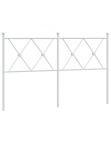 Testiera in Metallo Bianco 137 cm