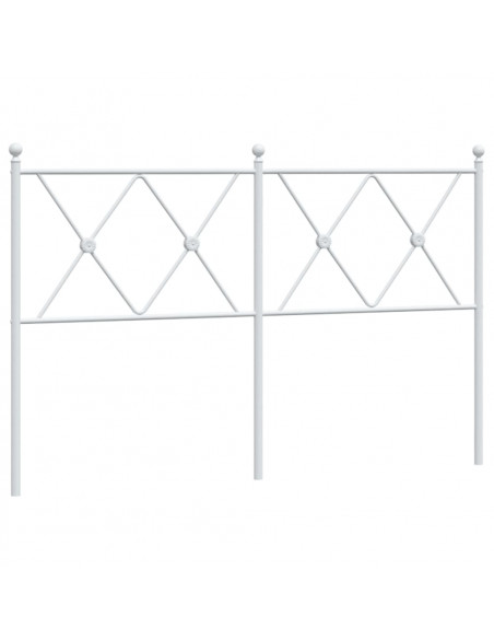 Testiera in Metallo Bianco 137 cm