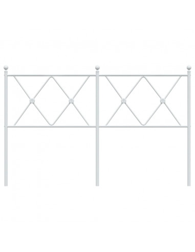 Testiera in Metallo Bianco 137 cm