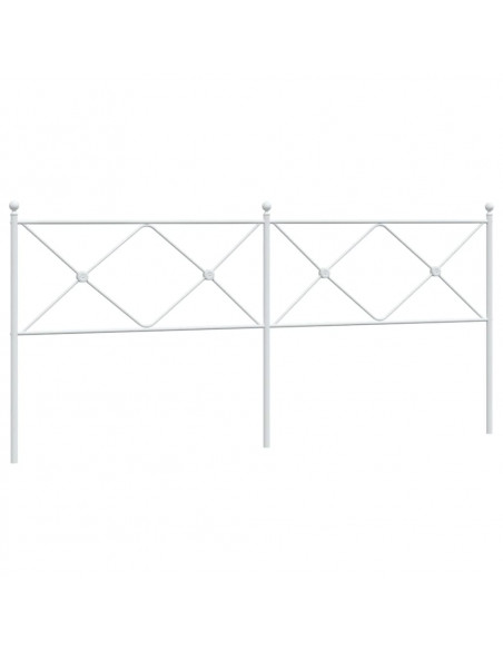 Testiera in Metallo Bianco 193 cm