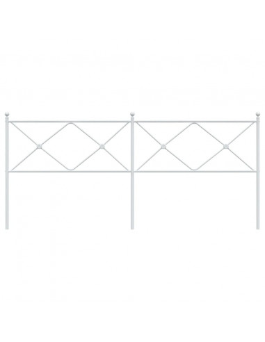 Testiera in Metallo Bianco 193 cm