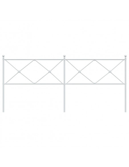 Testiera in Metallo Bianco 193 cm