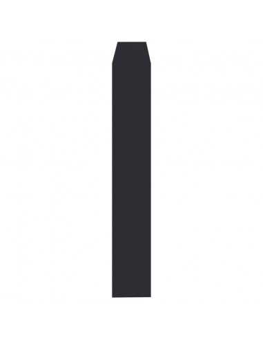 Testiera con Contenitore a LED Nera 140x17x102 cm