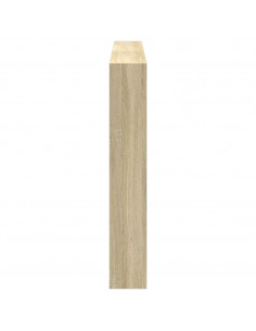 Testiera con Contenitore a LED Rovere Sonoma 160x17x102 cm 2