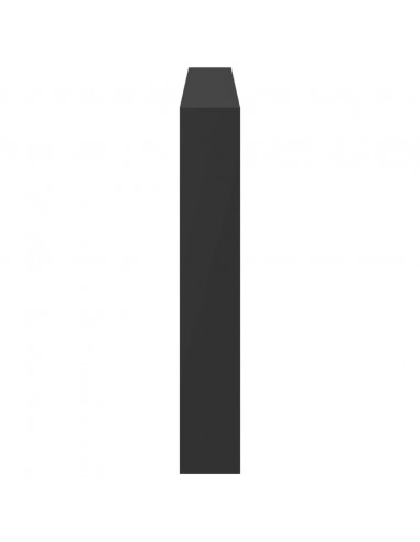 Testiera con Contenitore a LED Nera 180x17x102 cm