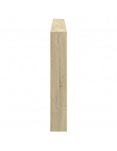 Testiera con Contenitore a LED Rovere Sonoma 220x17x102 cm 2