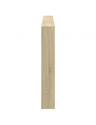 Testiera con Contenitore a LED Rovere Sonoma 220x17x102 cm