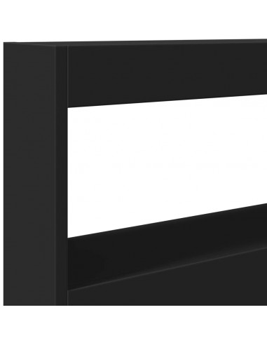 Testiera con Contenitore a LED Nera 100x17x102 cm