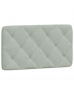 Cuscino Testiera Grigio Chiaro 90 cm in Velluto 2