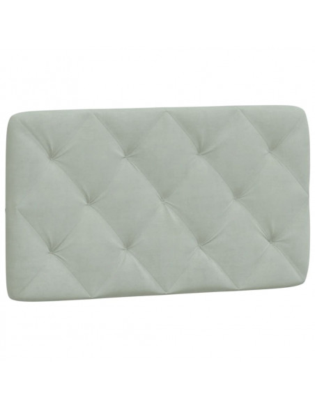 Cuscino Testiera Grigio Chiaro 90 cm in Velluto