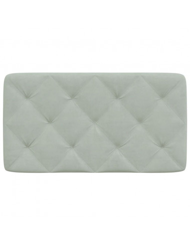 Cuscino Testiera Grigio Chiaro 90 cm in Velluto