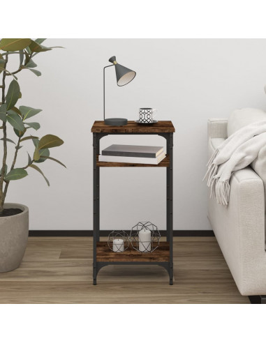 Tavolino Rovere Fumo 40x30x75 cm in Legno Multistrato