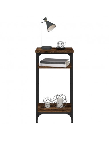 Tavolino Rovere Fumo 40x30x75 cm in Legno Multistrato