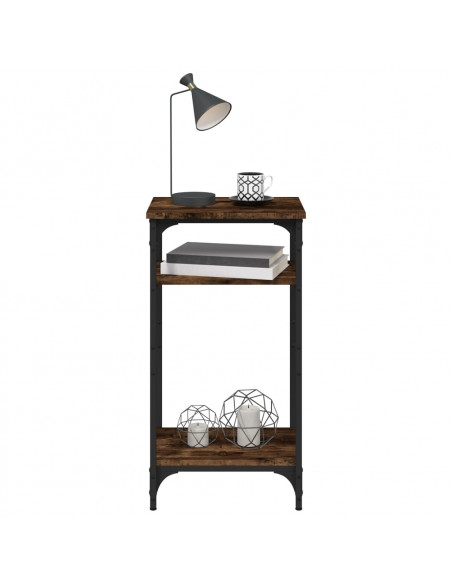 Tavolino Rovere Fumo 40x30x75 cm in Legno Multistrato