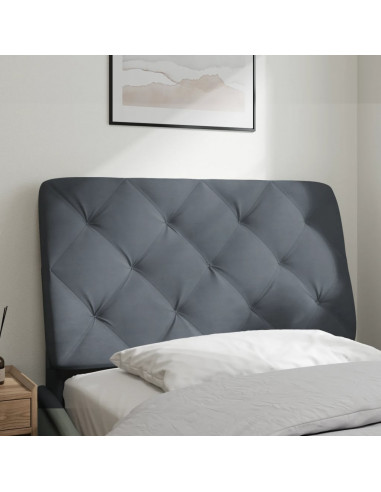 Cuscino Testiera Grigio Scuro 80 cm in Velluto