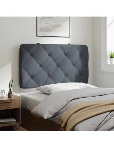 Cuscino Testiera Grigio Scuro 80 cm in Velluto