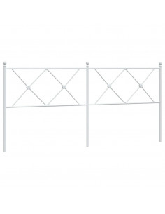 Testiera in Metallo Bianco 180 cm 2