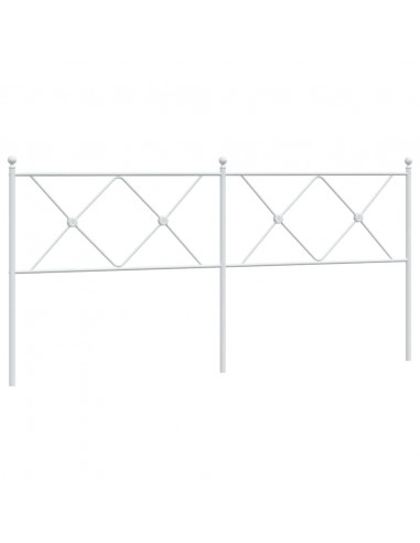 Testiera in Metallo Bianco 180 cm