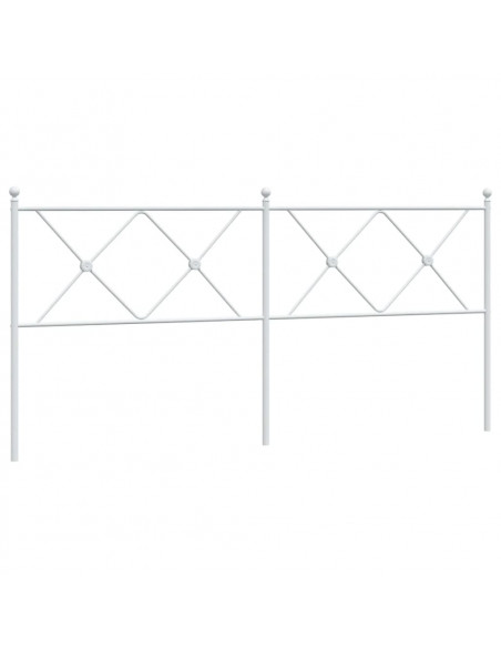 Testiera in Metallo Bianco 180 cm