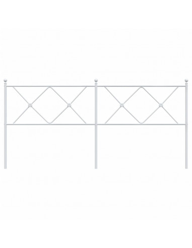 Testiera in Metallo Bianco 180 cm