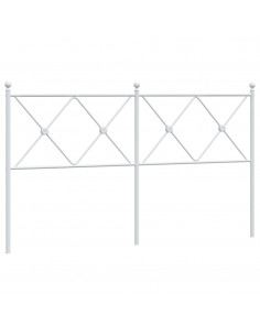 Testiera in Metallo Bianco 150 cm 2