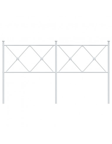 Testiera in Metallo Bianco 150 cm