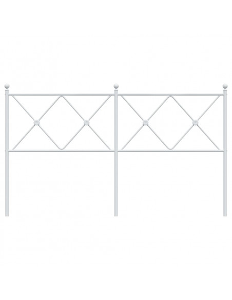 Testiera in Metallo Bianco 150 cm