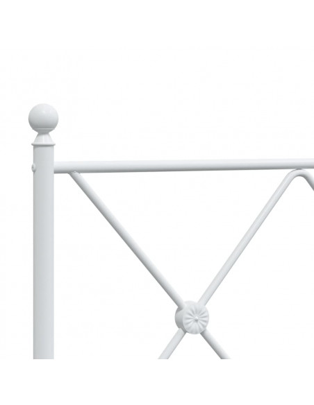 Testiera in Metallo Bianco 150 cm