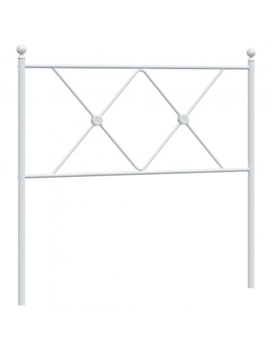 Testiera in Metallo Bianco 90 cm