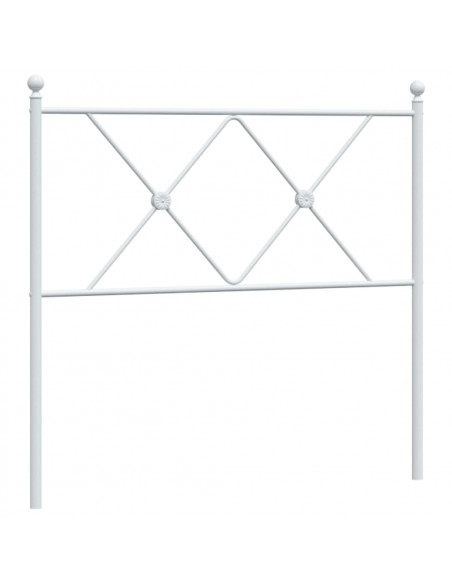 Testiera in Metallo Bianco 90 cm