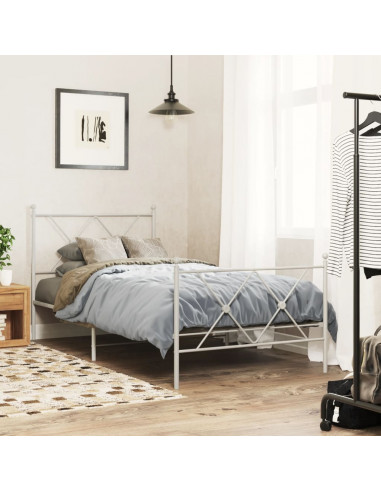 Testiera in Metallo Bianco 90 cm