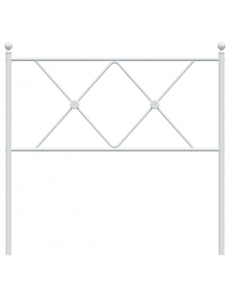 Testiera in Metallo Bianco 90 cm