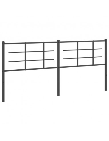 Testiera in Metallo Nero 193 cm