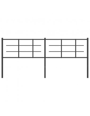 Testiera in Metallo Nero 193 cm