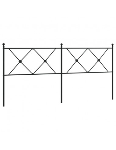 Testiera in Metallo Nero 180 cm