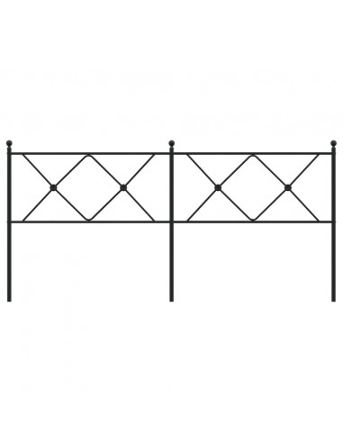 Testiera in Metallo Nero 180 cm